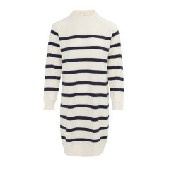 Miso Mock Neck Long Sleeve Knitted Jumper Dress Black/White