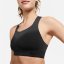 Nike Swoosh Flyknit Women's High-Support Non-Padded Sports Bra Black/Grey