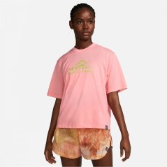 Nike Dri-FIT Trail Women's Short Sleeve Tee Coral/Cactus