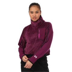 Under Armour Journey Fleece Mock Neck Top Purple
