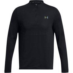 Under Armour Men's Vanish Zipped Long-Sleeve Performance Gym Top Black