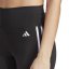 adidas Train Essentials 3-Stripes High Waisted Three Quarter Leggings Black