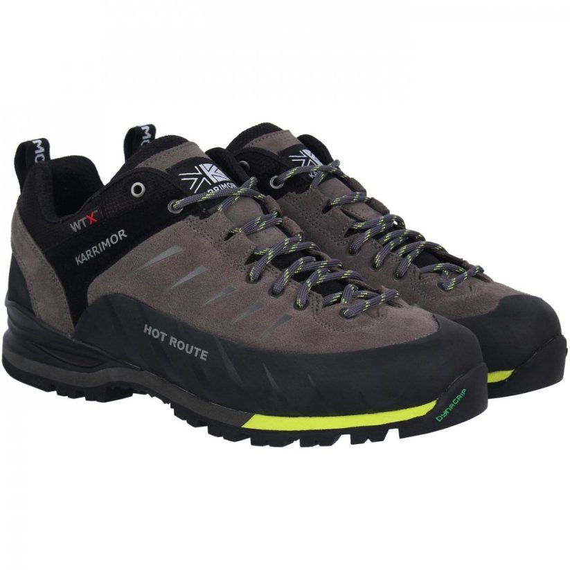 Karrimor Hot Route Mens Walking Shoes Charcoal/Lime