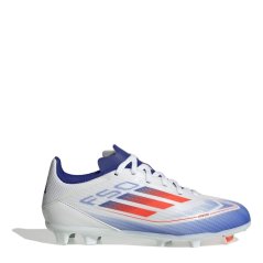 adidas F50 League Childrens Firm Ground Football Boots White/Red/Blue