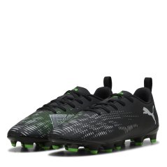 Puma FUTURE 8 PLAY Childrens Artificial Ground Football Boots Black/Green