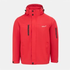 Gelert Men's Fleece Lined Windproof Detachable Hood Parka Red