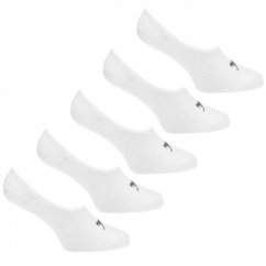 Slazenger Invisible 5 Pack Socks Ladies White