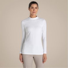 Craghoppers Womens NosiLife Mock Neck Long-Sleeved Golf Tee White