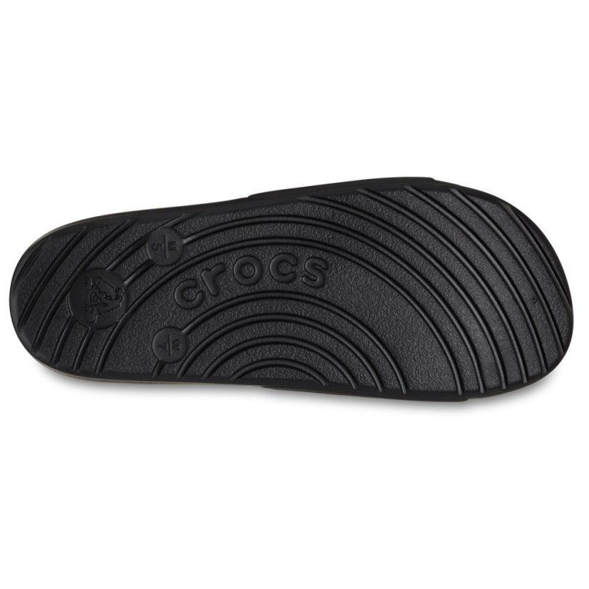 Crocs Unisex Adults Logo Sliders Black