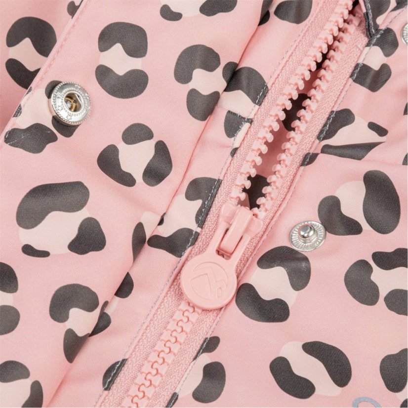 Gelert Unisex Kids' PU Water Resistant Wind Resistant Long Sleeve Raincoat Pink AOP