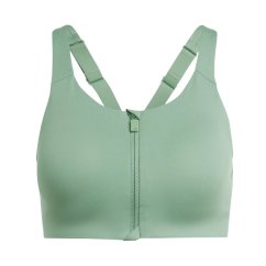 adidas Women's Lux Zipped High Impact Sports Bra Green