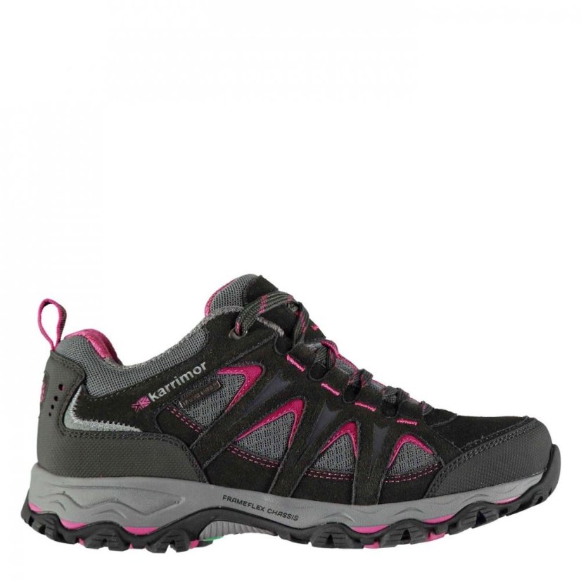 Karrimor Mount Low Ladies Waterproof Walking Shoes Black/Pink