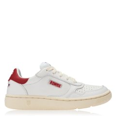 K Swiss Classic Slim Court Leather Trainers White/Red
