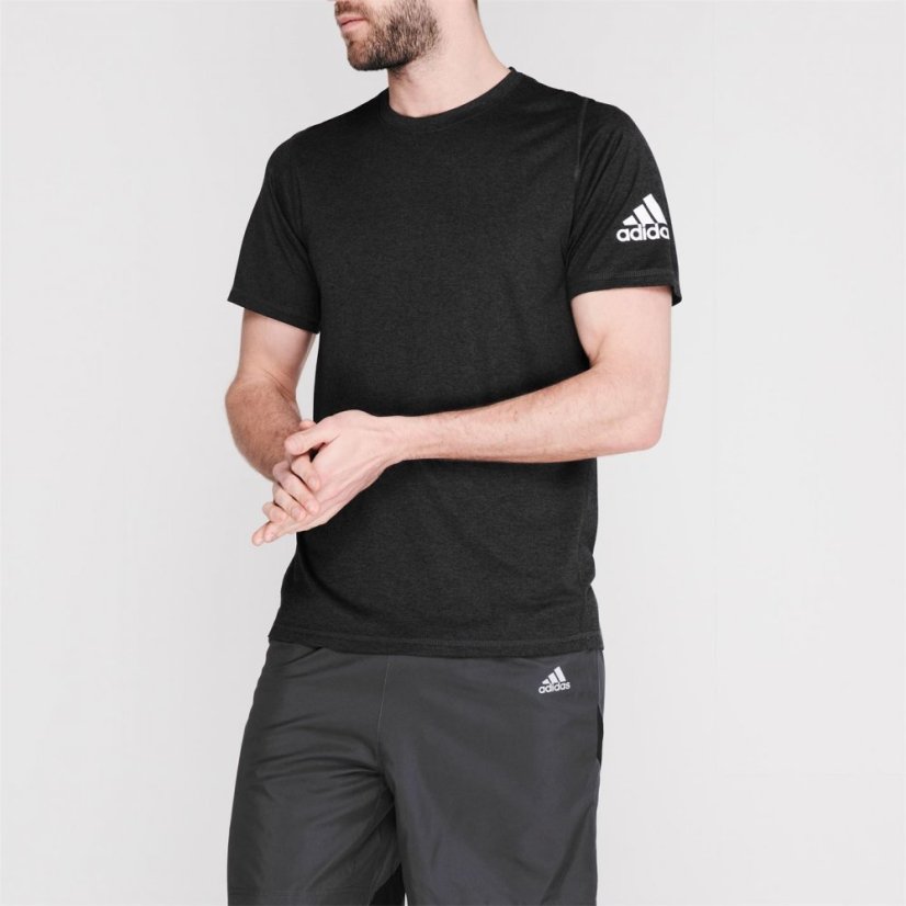 adidas Train Essentials Stretch Training pánske tričko DkGreyMarl/Blk