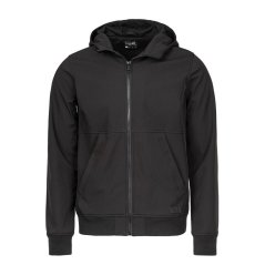 Everlast Mens Everlast Weather-Resistant Hooded Long Sleeve Varsity Jacket Black