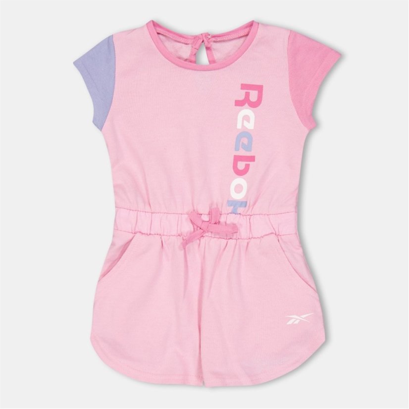 Reebok Kids' Colour Romper Playsuit Prism Pink