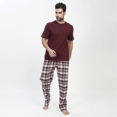 Howick Flannel Pyjama Set Burgundy