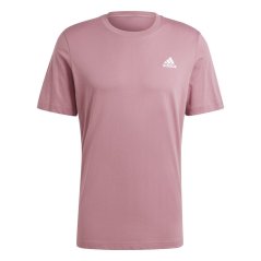 adidas Essentials Single Jersey Linear Embroidered Logo pánské tričko Crimson