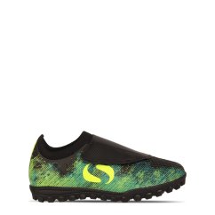 Sondico Blaze Childrens Astro Turf Trainers Black/Green