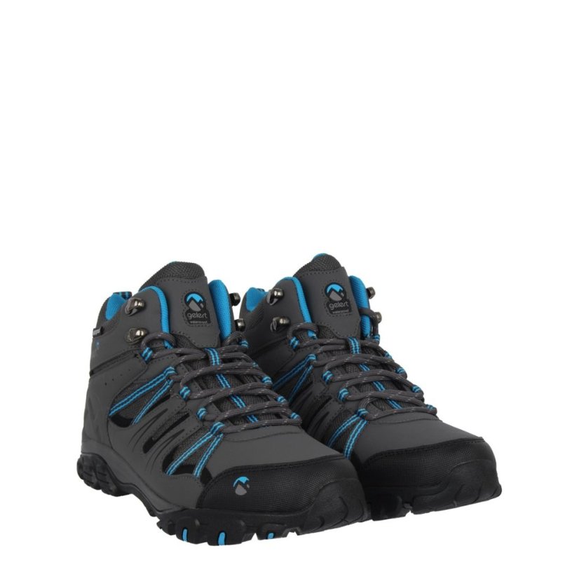 Gelert Horizon Waterproof Walking Boots Juniors Charcoal/Blue