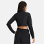 Nike Sportswear Phoenix Plush Women's Long-Sleeve Crop Top Black/Sail