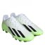 adidas X Crazyfast Club Flexible Firm Ground Football Boots Wht/Blk/Lemon