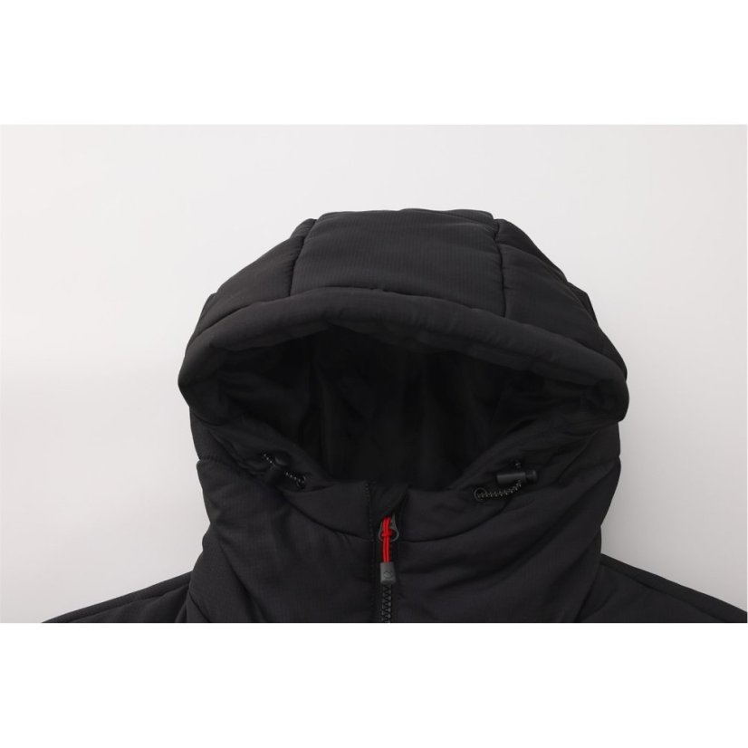 Gelert Boys' Hooded Quilted Long Sleeve Insulated Puffer Jacket Black