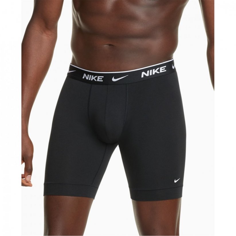 Nike 3 Pack Long Boxers Mens Black