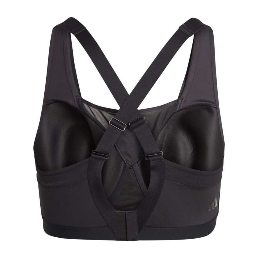 adidas Women's Collective Power Luxe High Support Medium Impact Sports Bra (Plus Size) Black