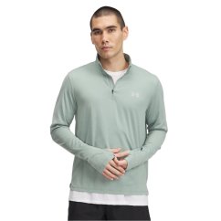Under Armour Men's Launch 4 Zipped Long-Sleeve Performance Top Green