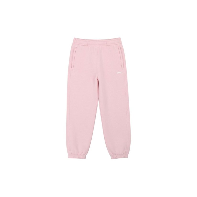Slazenger Closed Hem Fleece Pants Junior Soft Pink