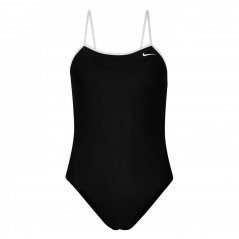 Nike Cut Out Back Swimsuit Black