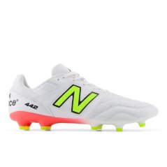 New Balance 442 V2 Firm Ground Football Boots White/Volt