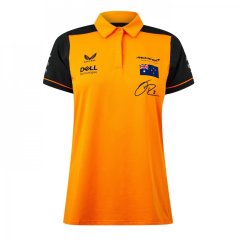 Castore McLaren Daniel Ricciardo Polo Top Womens Autumn Glory