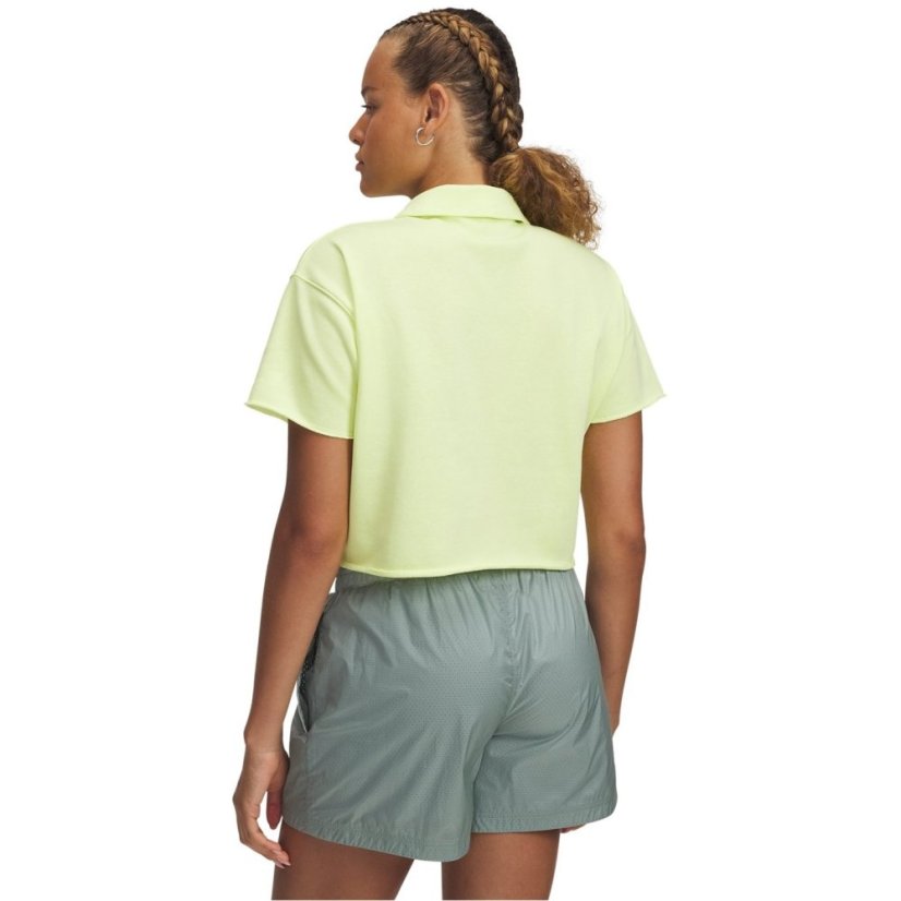 Under Armour Women's Icon Terry Short Sleeve Performance Polo Shirt Yellow