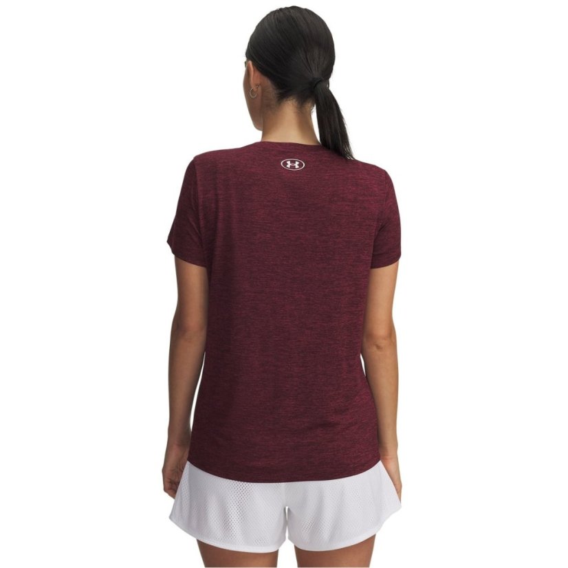 Under Armour Tech Twist Short Sleeve Womens Dark Maroon
