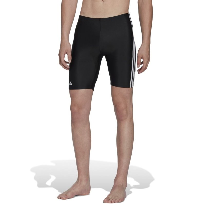 adidas Primeblue 3-Stripes Swim Jammer Mens Black/White