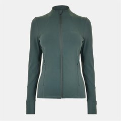 USA Pro Women's Core Fitness Long Sleeve Slim Fit Performance Training Jacket Khaki