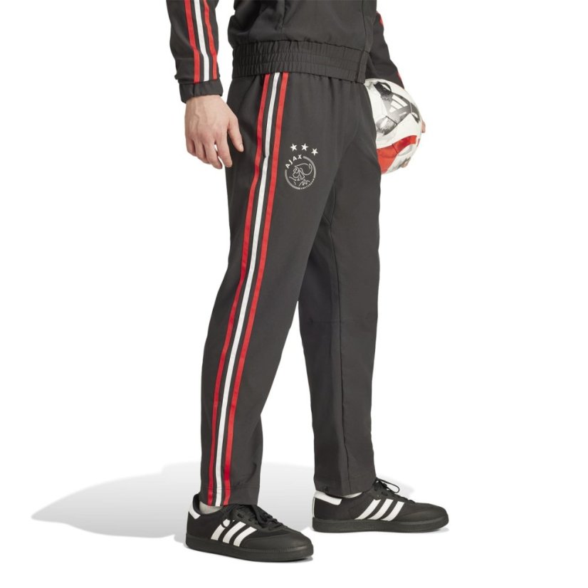 adidas Ajax Amsterdam Tracksuit Bottoms Adults Blk/Red/Wht