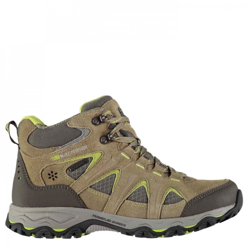 Karrimor Mount Mid Ladies Waterproof Walking Boots Taupe/Green