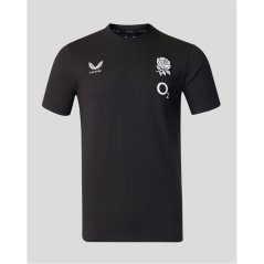 Castore Mens England Rugby 2026 Short Sleeve Performance T-Shirt Classic Black