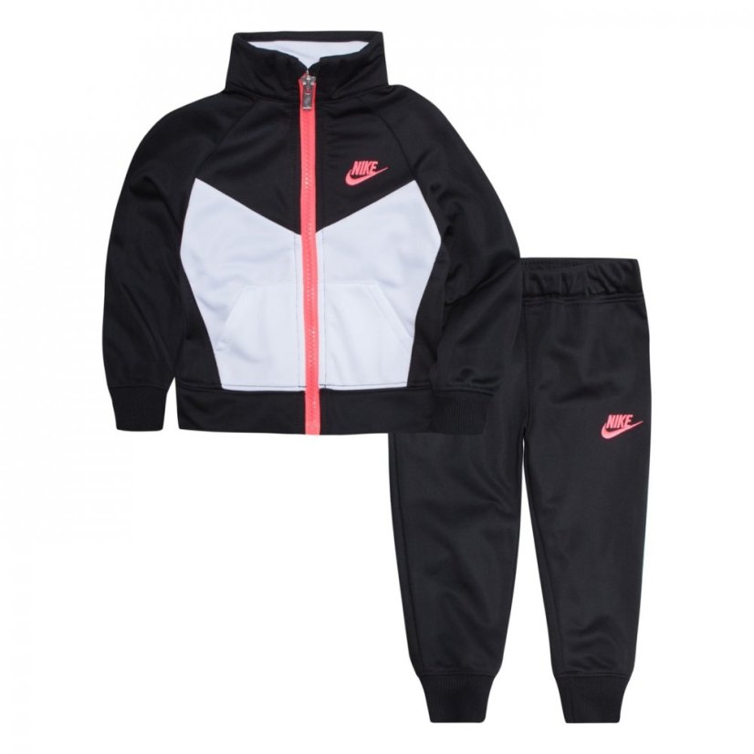 Nike Poly Tracksuit Babies Black/White/Pnk