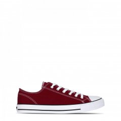 SoulCal Canvas Low Mens Trainers Burgundy