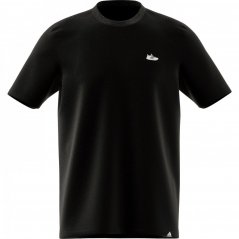 adidas Essentials Single Jersey Linear Embroidered Logo pánske tričko Black Badge
