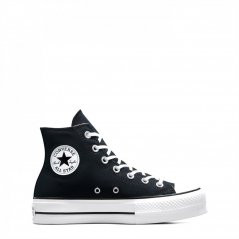 Converse All Star Platform High Top Trainers Blk/Wht 001