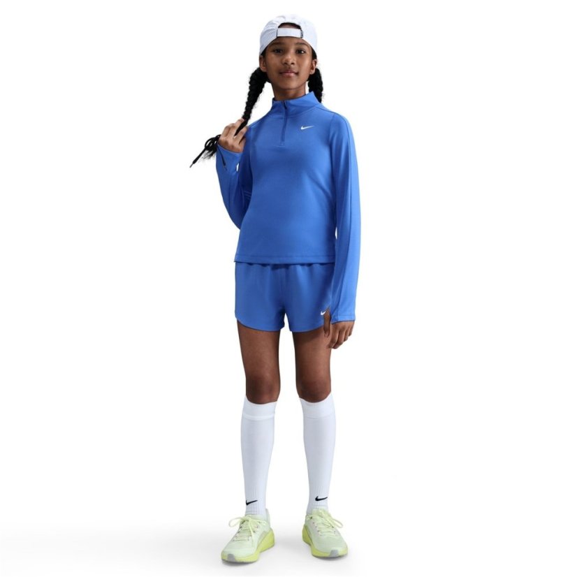 Nike Older Girls DRI-FIT Long Sleeve Half Zip Blue