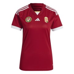 adidas Hungary Home Shirt Womens 2022 Womens Red/White