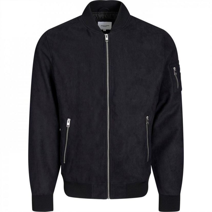 Jack and Jones Faux Suede Bomber Jet Black