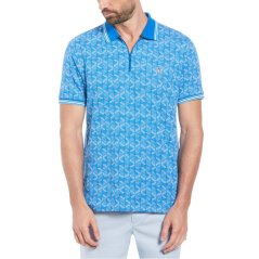 Original Penguin Jacquard quarter Zip pánské polo tričko Skydiver