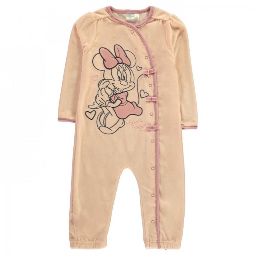 Character Velvet Baby Sleepsuit Minnie Mouse